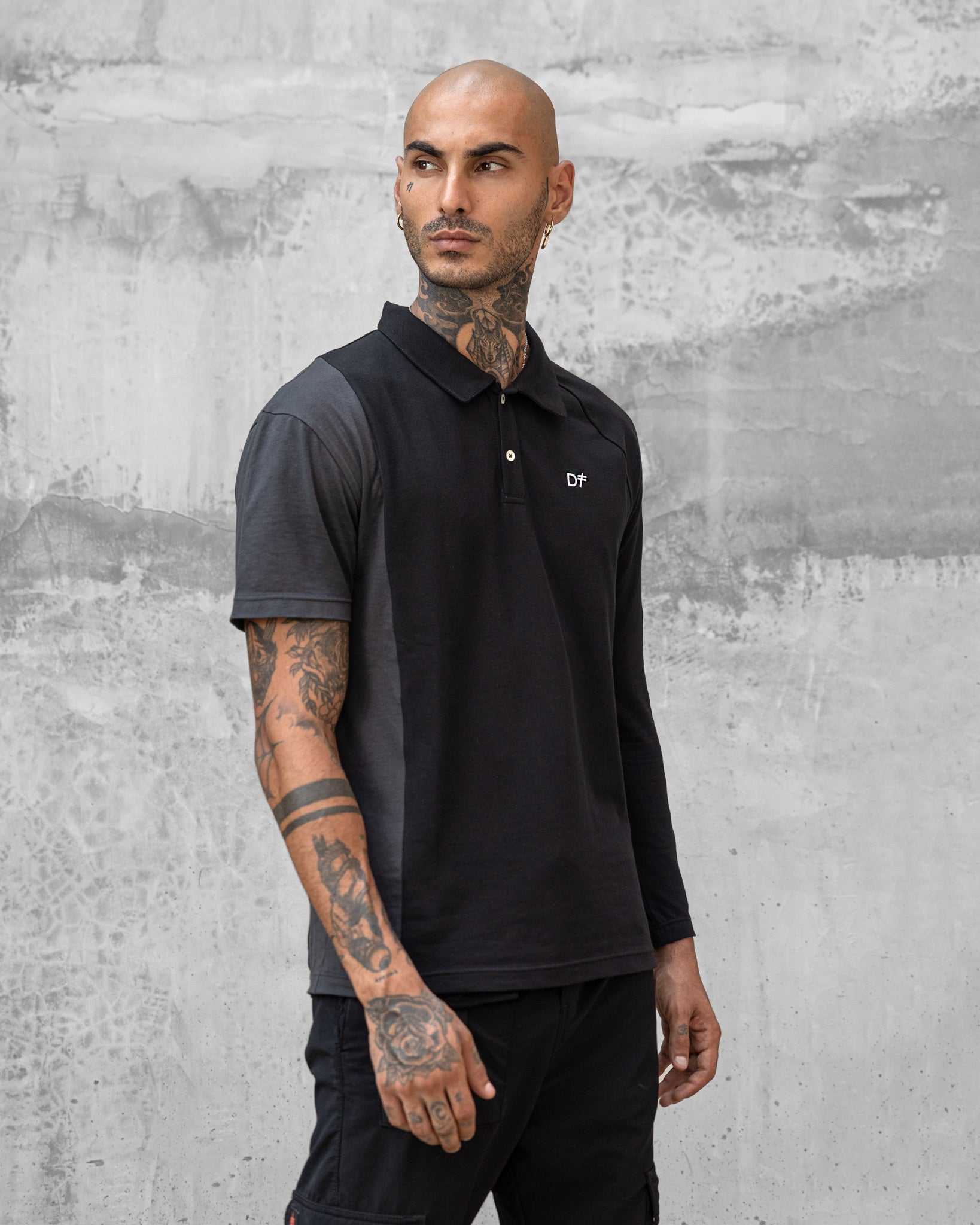 Polo - Black & Grey